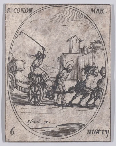 St. Conon, Martyr, March 6th, from "Les Images De Tous Les Saincts et Saintes de L'Année" (Images of All of the Saints and Religious Events of the Year)