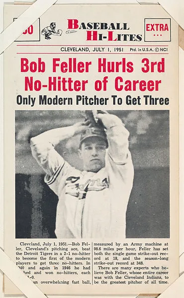 Bob Feller #60 from Nu-Card Baseball Hi-Lites series (W460) — Nu-Card, Inc.