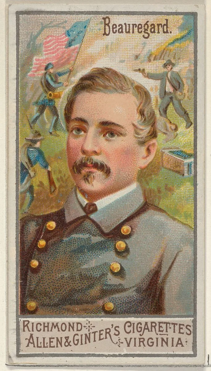 Pierre Gustave Toutant Beauregard, from the Great Generals series (N15) for Allen & Ginter Cigarettes Brands — Allen & Ginter|George S. Harris & Sons