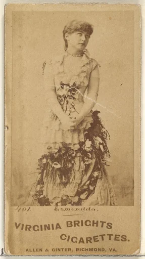 Card 401, Esmerelda, from the Actors and Actresses series (N45, Type 1) for Virginia Brights Cigarettes