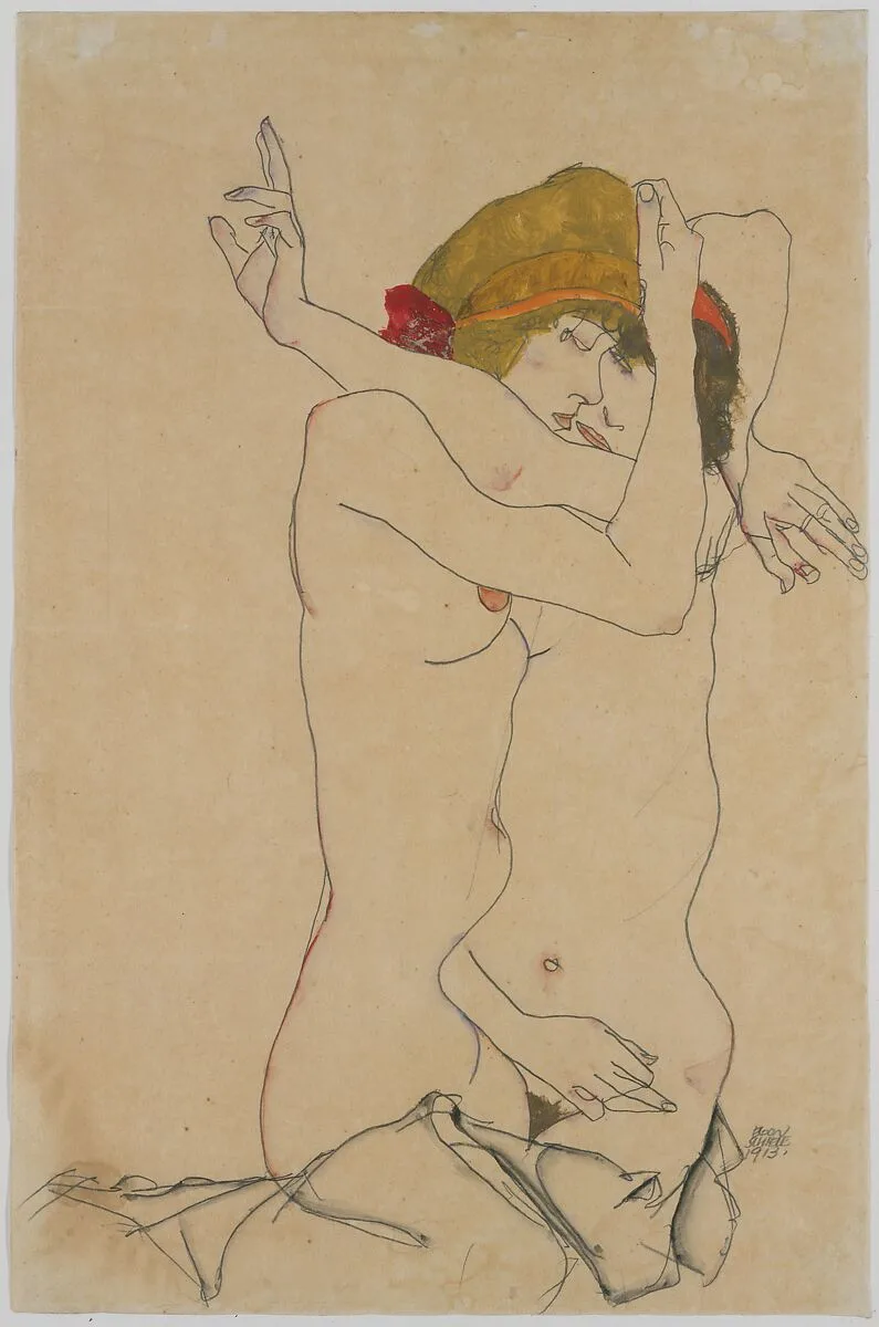 Two Women Embracing — Egon Schiele