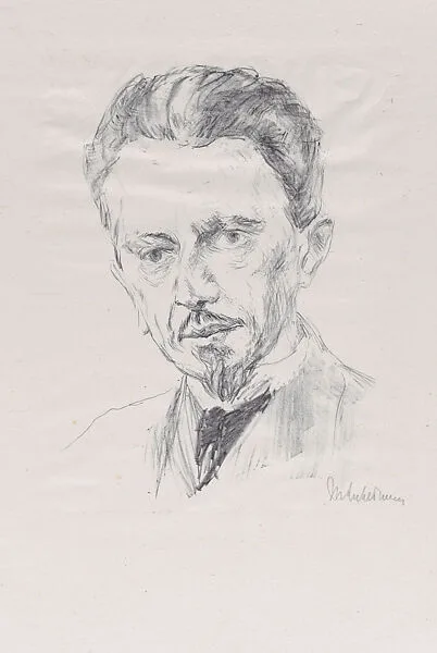 Portrait of Karl Scheffler, from 9 Lithographs — Bruno Cassirer|Max Liebermann