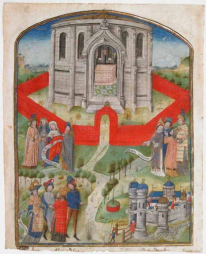The Temple in Jerusalem, from the "Postilla Litteralis (Literal Commentary)" of Nicholas of Lyra