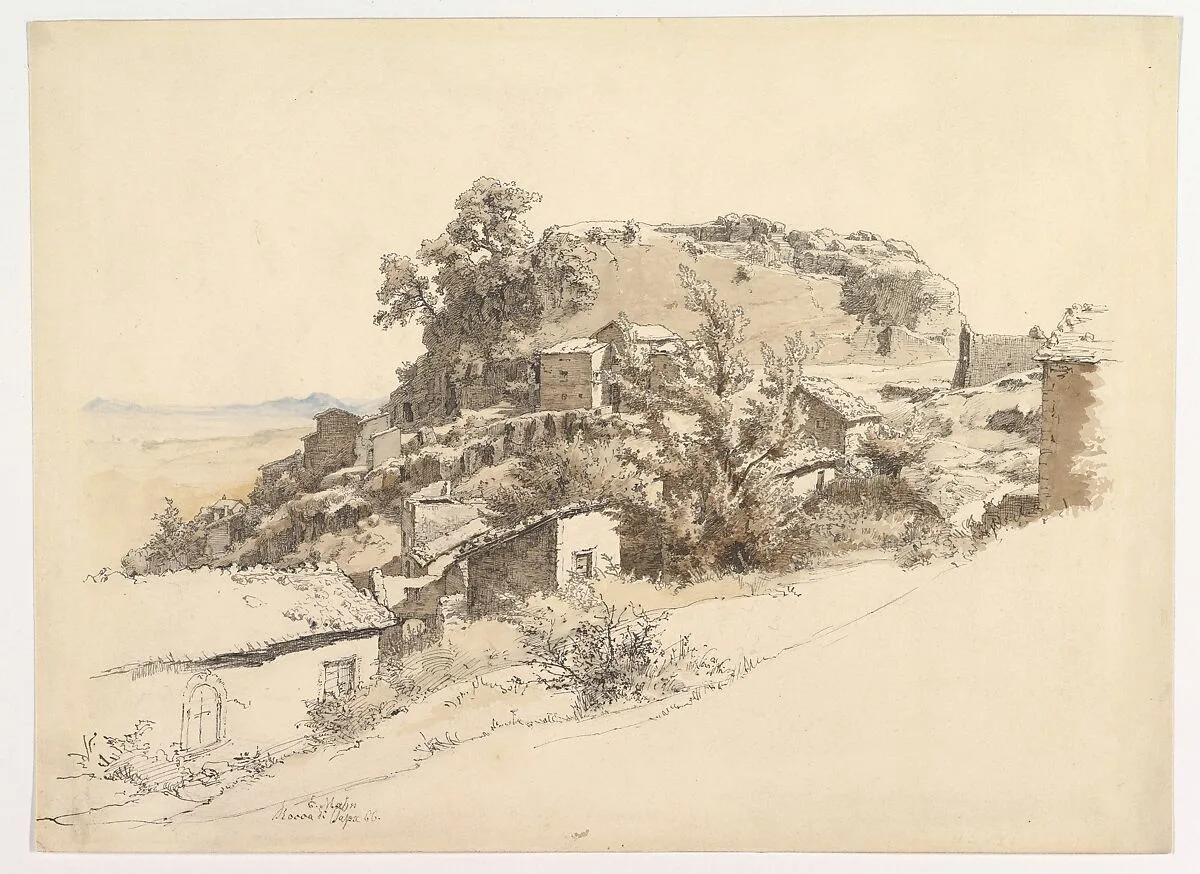Roman Landscape near Rocca di Papa — Ernst Furchtegott Mohn