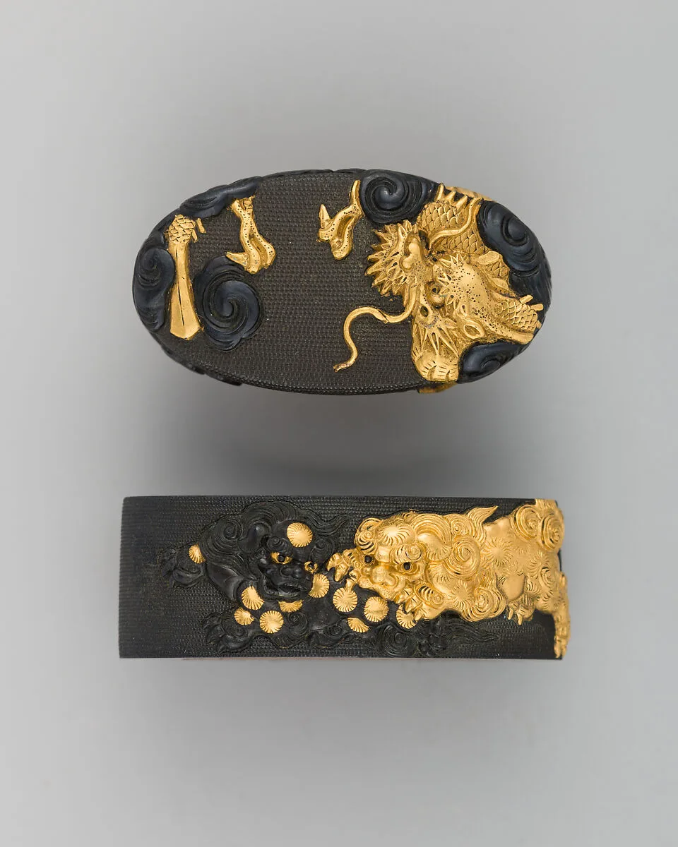 Sword-Hilt Collar and Pommel (Fuchigashira) — Unknown