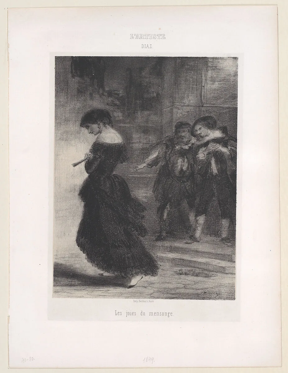 Les joies du mensonge — Narcisse-Virgile Diaz de la Peña|Bertauts