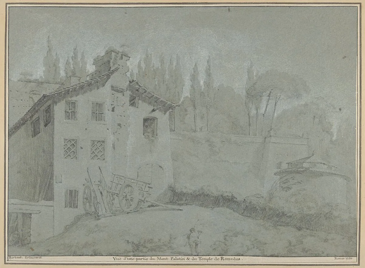 View of the Palatine Hill and the Temple of Romulus — Jean Barbault