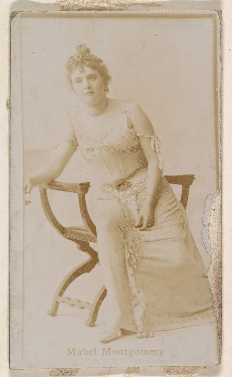 Mabel Montgomery, from the Actresses series (N245) issued by Kinney Brothers to promote Sweet Caporal Cigarettes — Kinney Brothers Tobacco Company