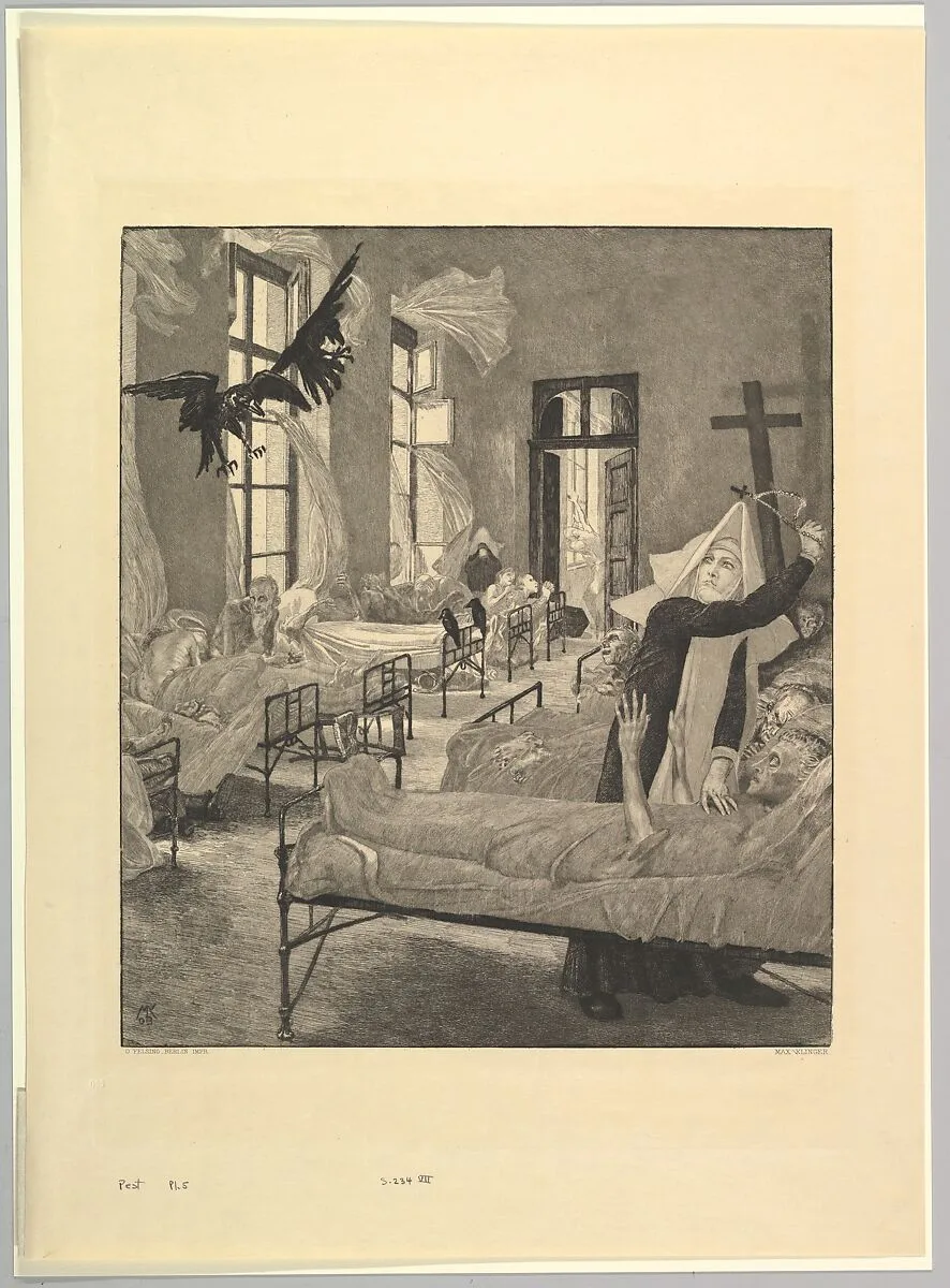 Plague (Pest), from the series Death, Part II (Vom Tode Zweiter Teil) — Max Klinger