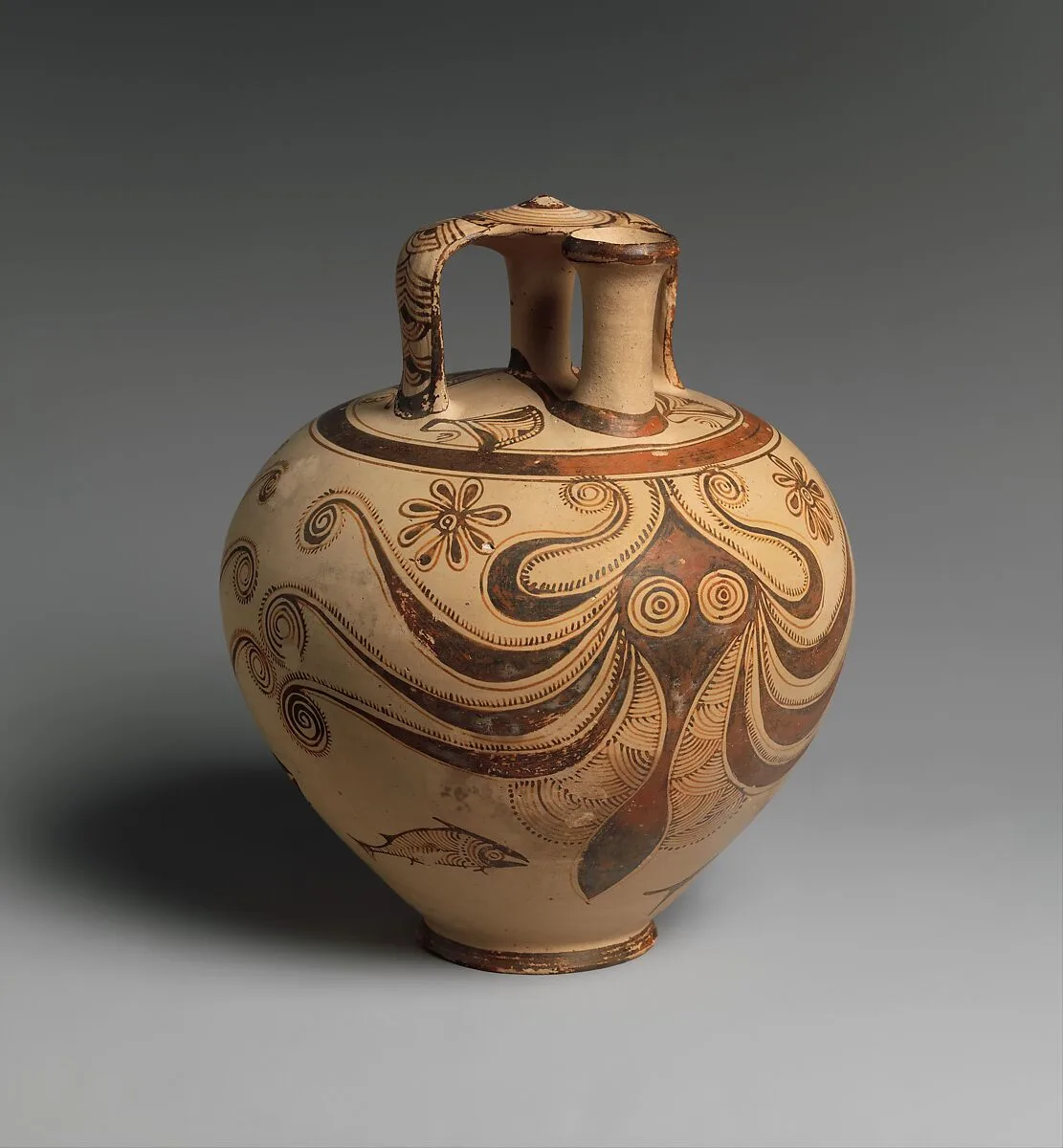 Terracotta stirrup jar with octopus — Unknown