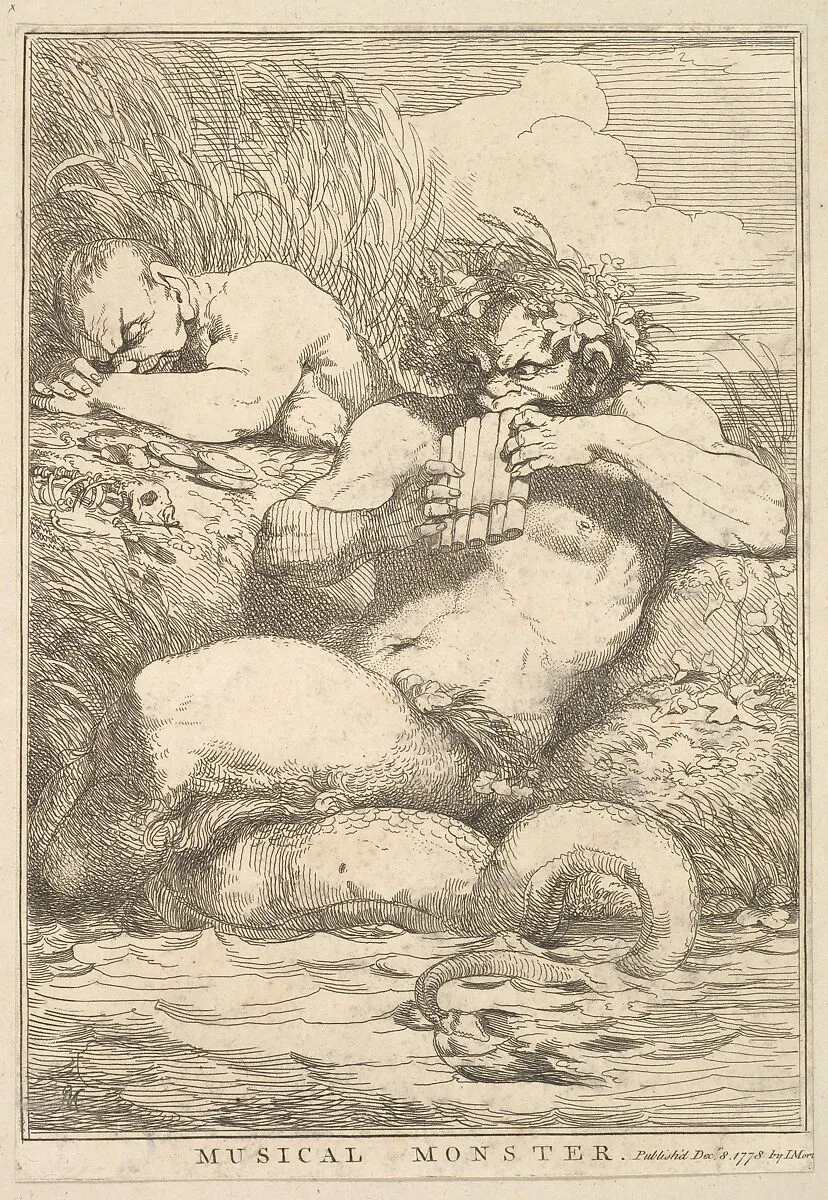 Musical Monster (from "Fifteen Etchings Dedicated to Sir Joshua Reynolds") — John Hamilton Mortimer|Sir Joshua Reynolds