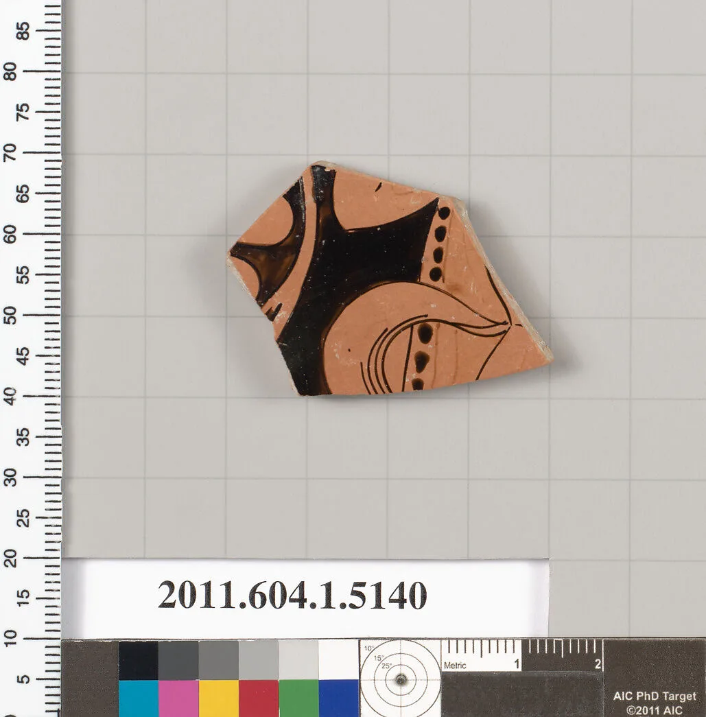 Terracotta fragment of a kylix (drinking cup) — Unknown