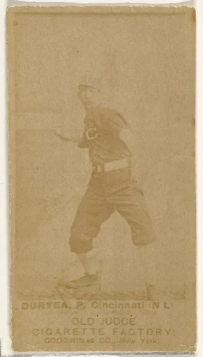 James Newton "Jesse" Duryea, Pitcher, Cincinnati, from the Old Judge series (N172) for Old Judge Cigarettes