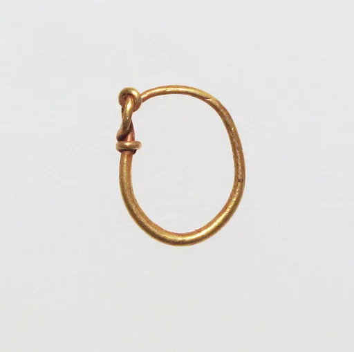 Gold loop earring