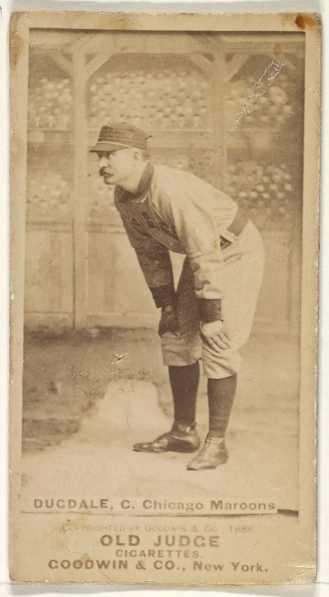 Dan Dugdale, Catcher, Chicago, from the Old Judge series (N172) for Old Judge Cigarettes — Goodwin & Company
