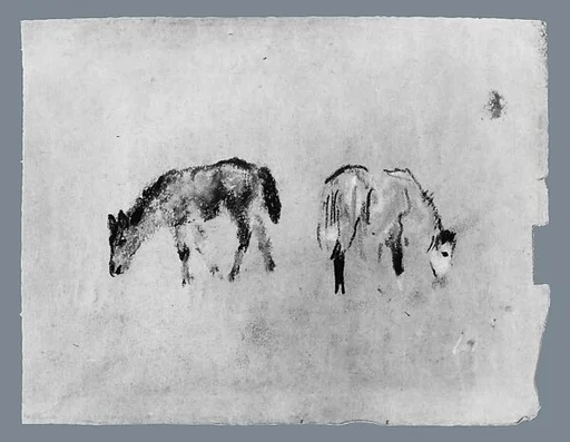 Two Horses Grazing
