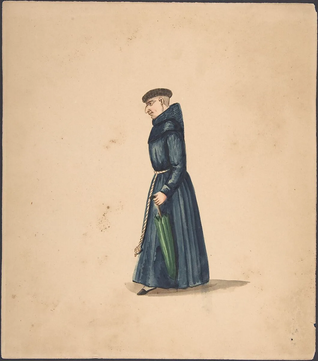 A Priest with an Umbrella — Anonymous, Peruvian, 19th century