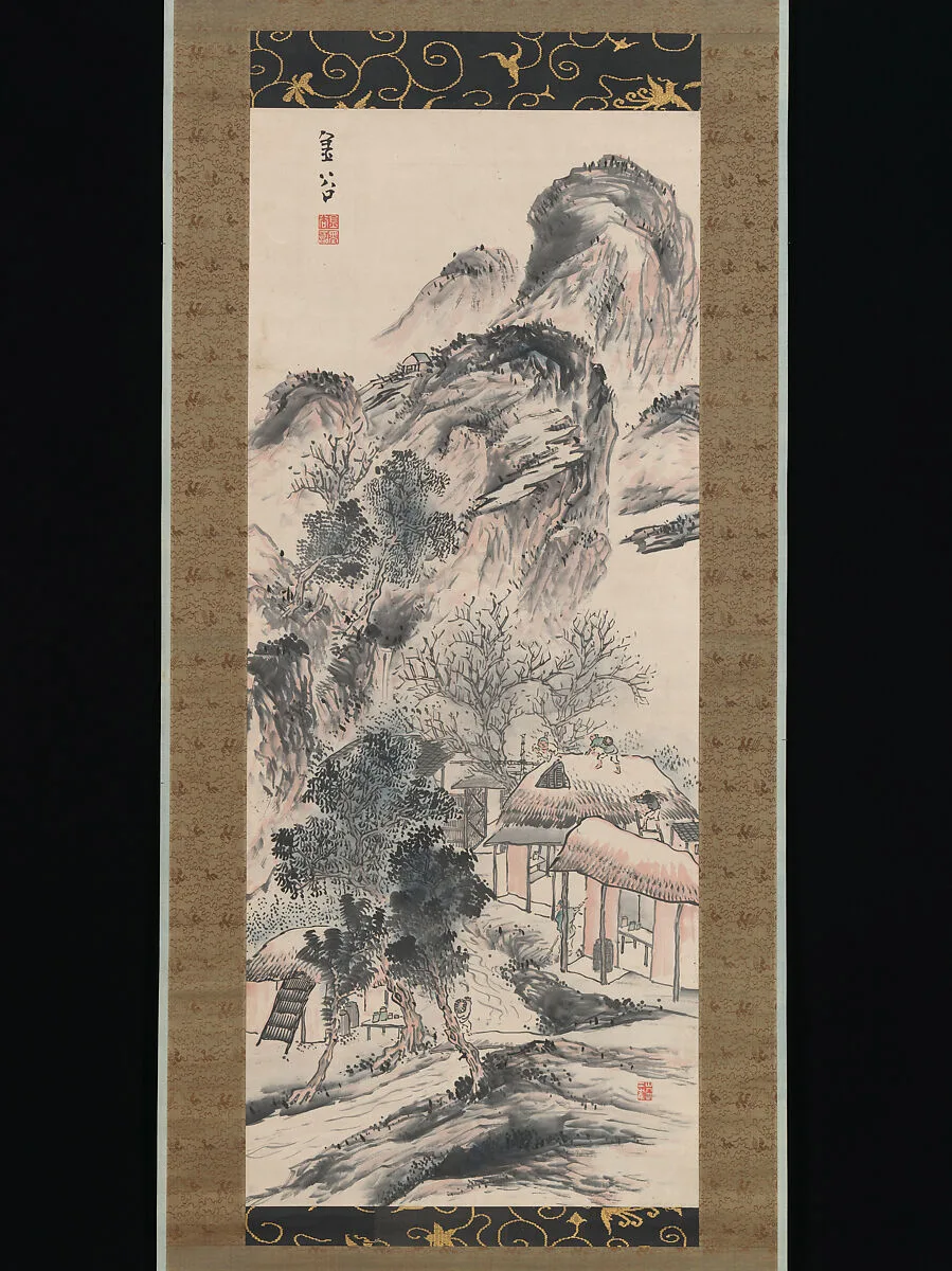 春景山水図 (Shunkei sansui zu)|Spring Cleaning — Yokoi Kinkoku