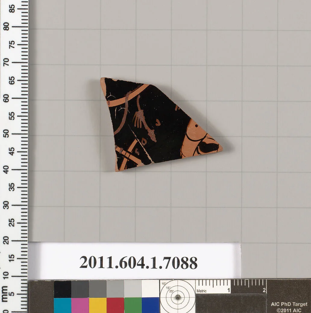 Terracotta fragment of a kylix (drinking cup) — Unknown
