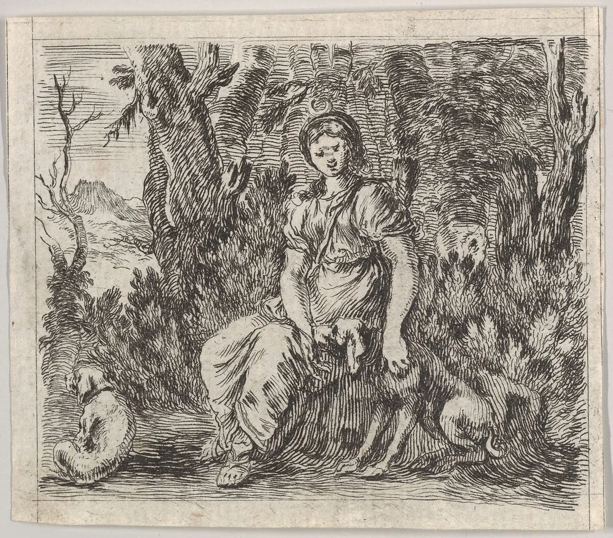 Diana, from 'Game of Mythology' (Jeu de la Mythologie) — Stefano della Bella