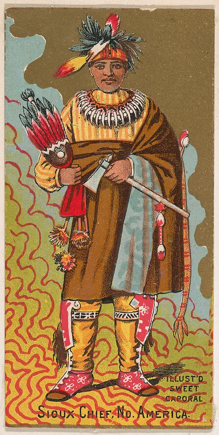 Sioux Chief, North America, from the Military Series (N224) issued by Kinney Tobacco Company to promote Sweet Caporal Cigarettes — Kinney Brothers Tobacco Company