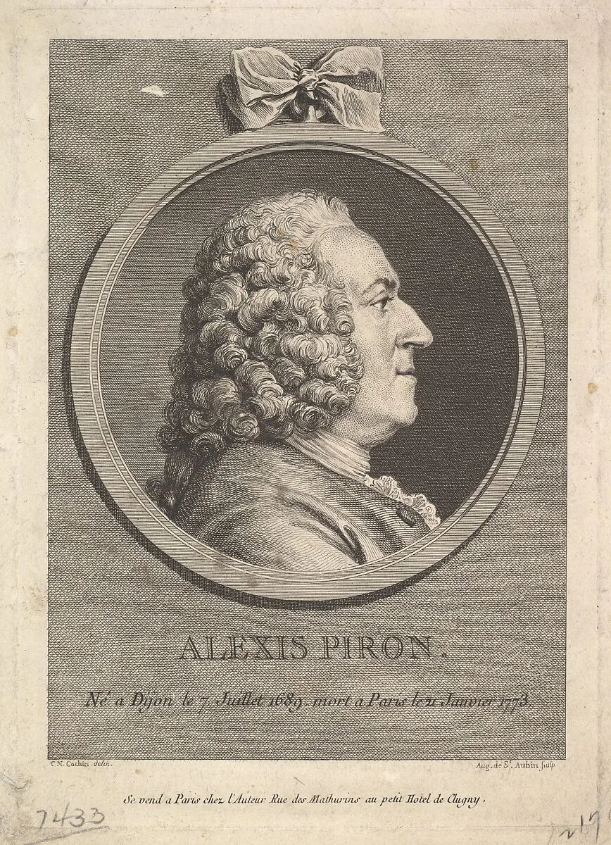 Portrait of Alexis Piron — Augustin de Saint-Aubin|Charles Nicolas Cochin II|Augustin de Saint-Aubin