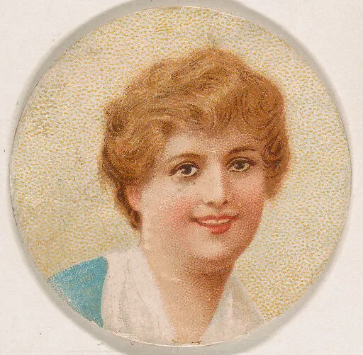 Portrait of woman, from the Novelties series (N228, Type 1) issued by Kinney Bros. — Kinney Brothers Tobacco Company
