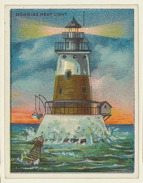 Robbins Reef Light, from the "Lighthouse Series" (T77), issued with Hassan Cigarettes by the American Tobacco Company — American Tobacco Company