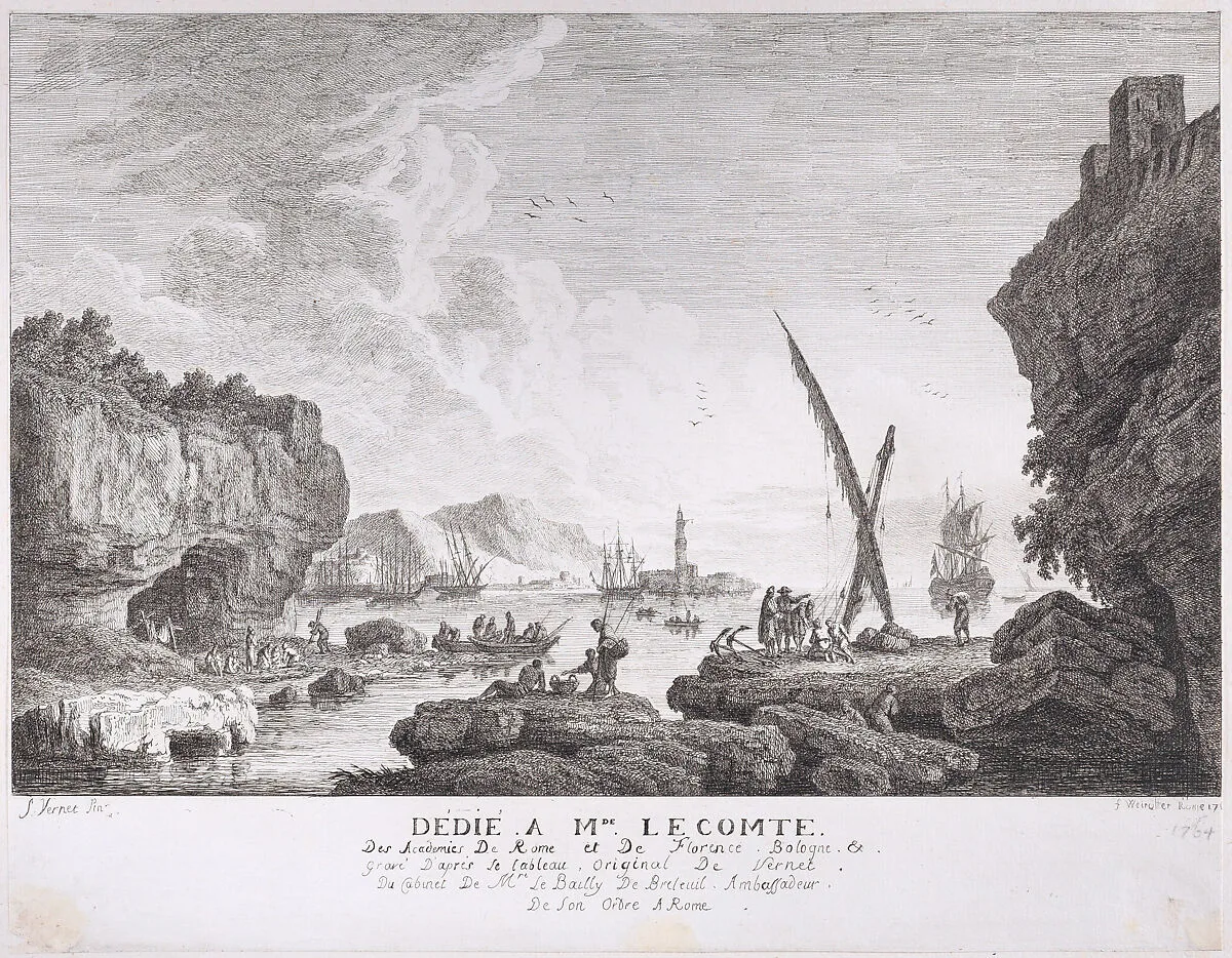 Harbor Scene — Joseph Vernet|Franz Edmund Weirotter
