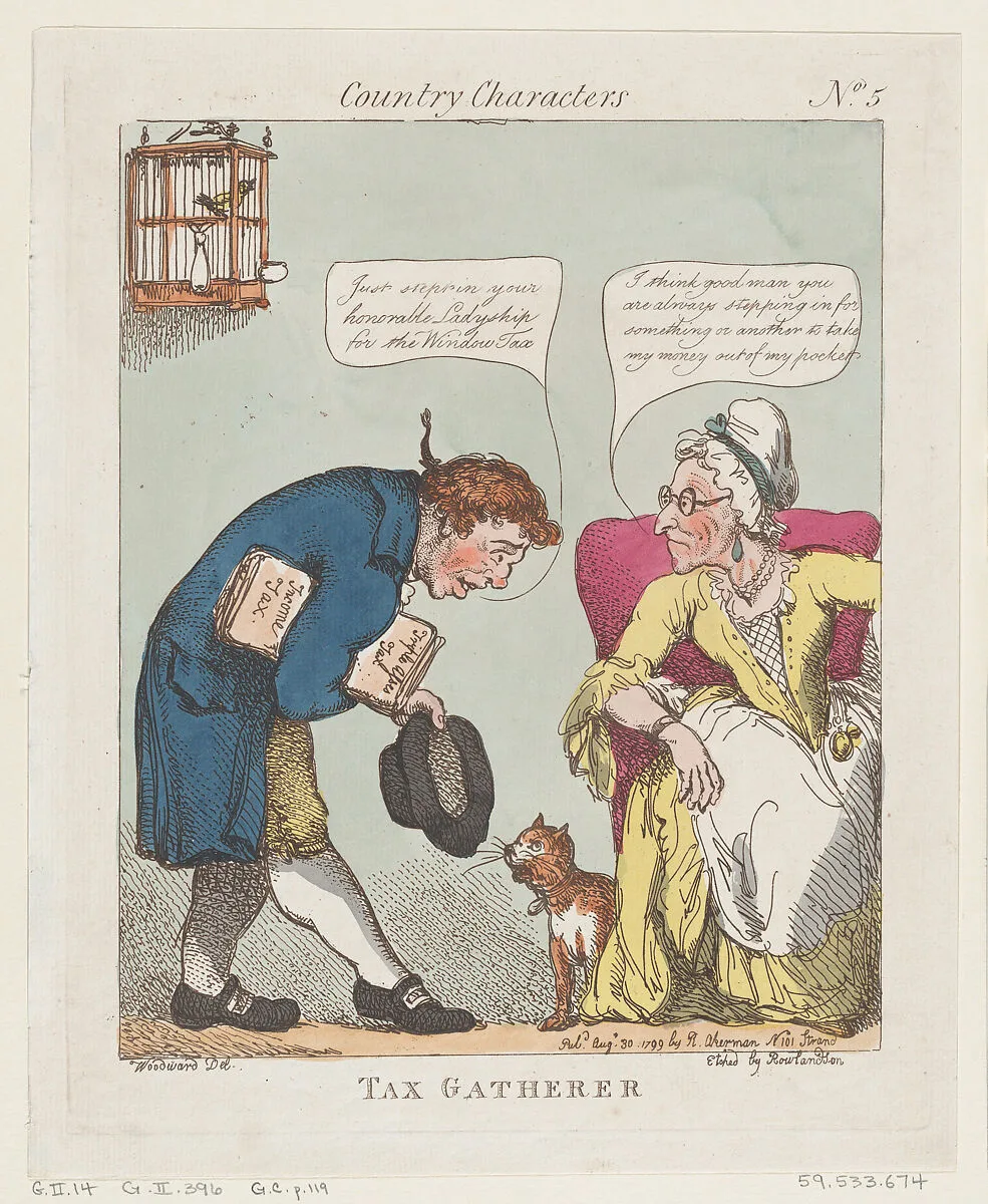 Tax Gatherer — Rudolph Ackermann, London|George Murgatroyd Woodward|Thomas Rowlandson