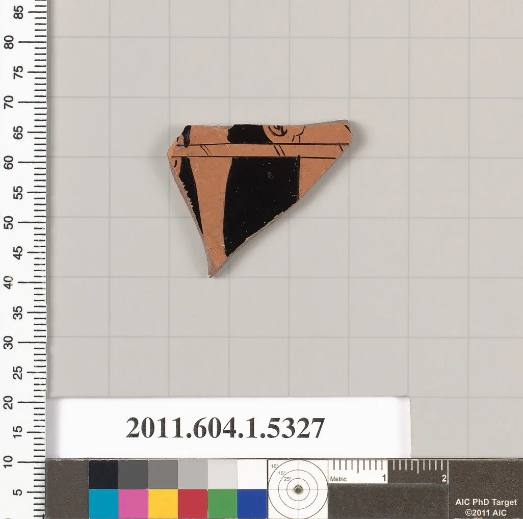 Terracotta fragment of a kylix (drinking cup) — Unknown