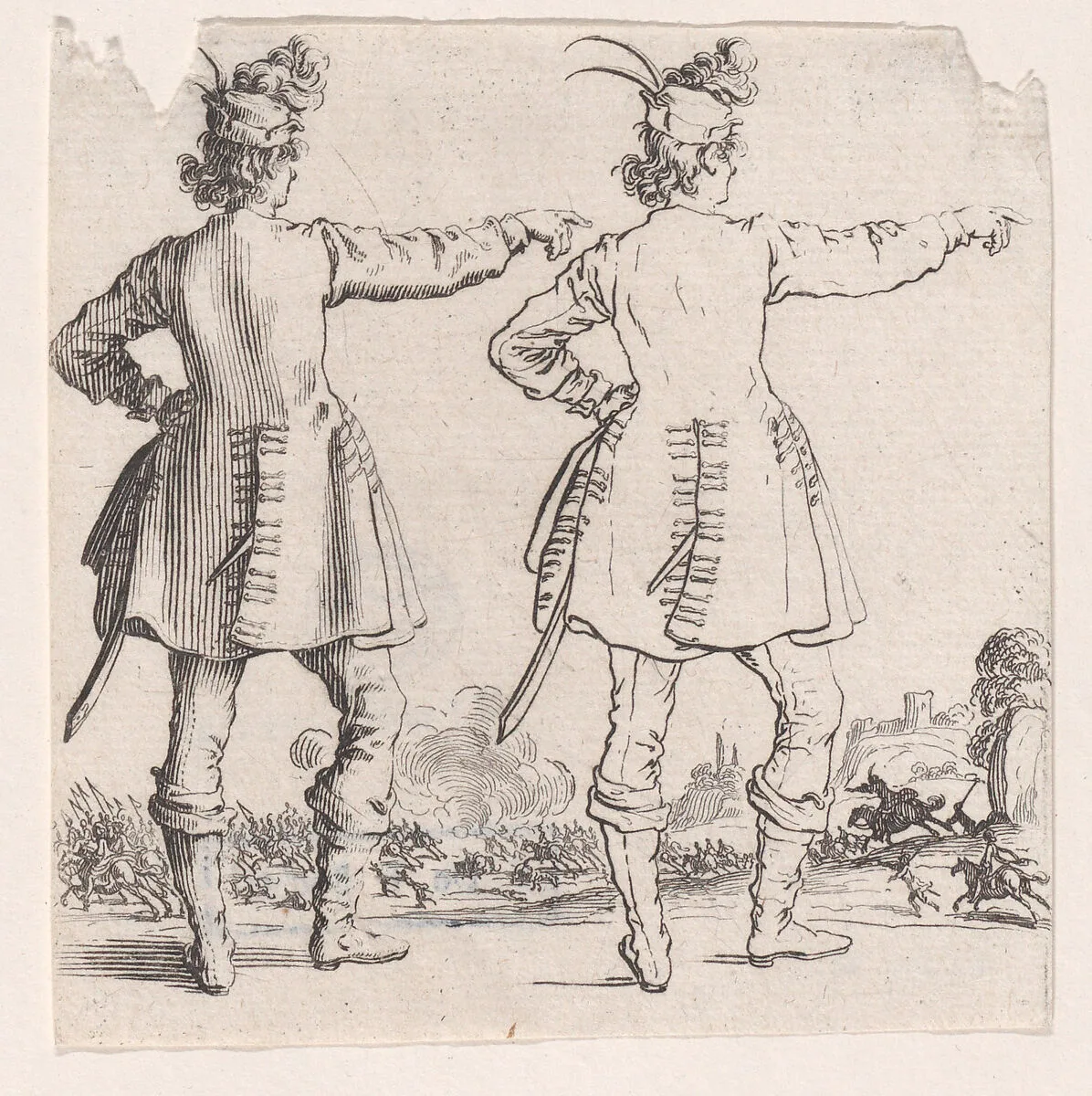 Le Turc Vu de Dos (The Turk Seen from Behind), from Varie Figure (Various Figures) — Jacques Callot