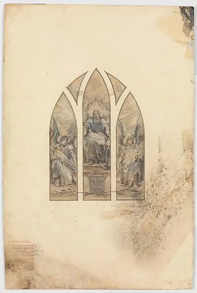 Design for three lancet window — Tiffany Studios|Tiffany Glass and Decorating Company|Frederick Wilson