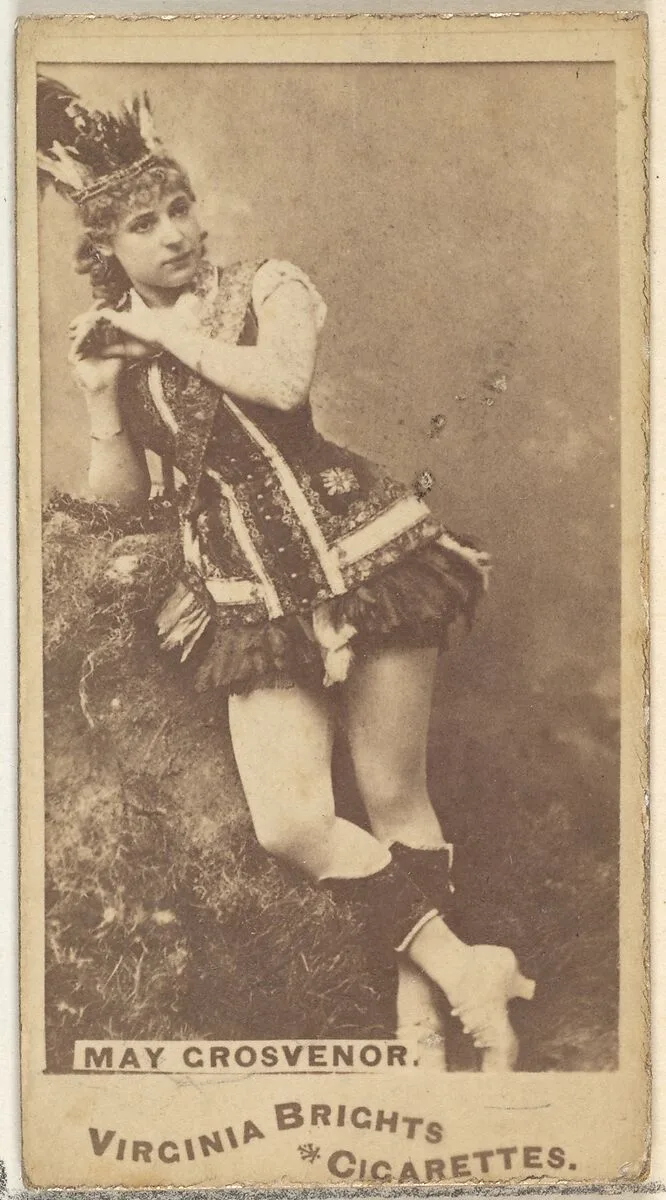 May Grosvernor, from the Actors and Actresses series (N45, Type 1) for Virginia Brights Cigarettes — Allen & Ginter