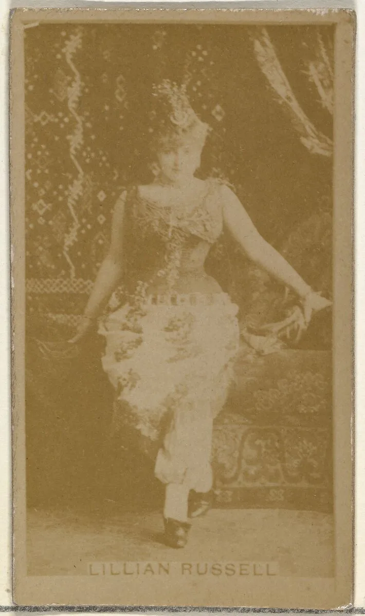 Lillian Russell, from the Actors and Actresses series (N145-8) issued by Duke Sons & Co. to promote Duke Cigarettes — American Tobacco Company|W. Duke, Sons & Co.