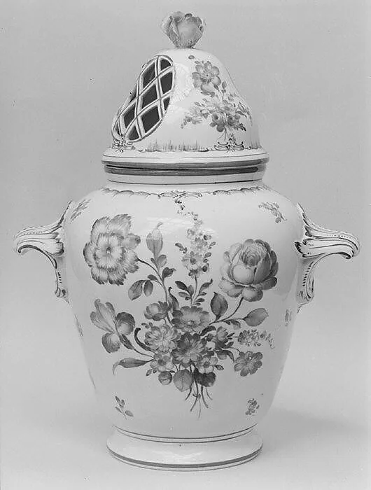 Potpourri vase with cover (one of a pair) — Unknown