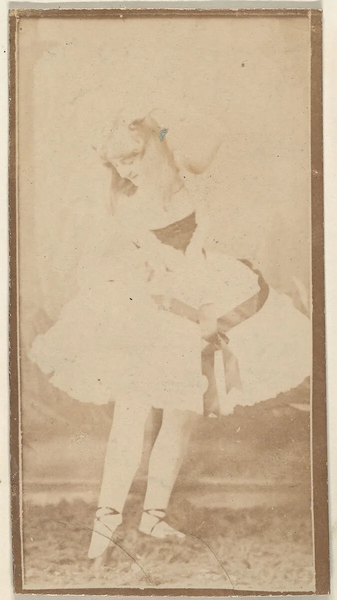 Dancer standing with toe pointed, from the Actresses series (N668) — Unknown