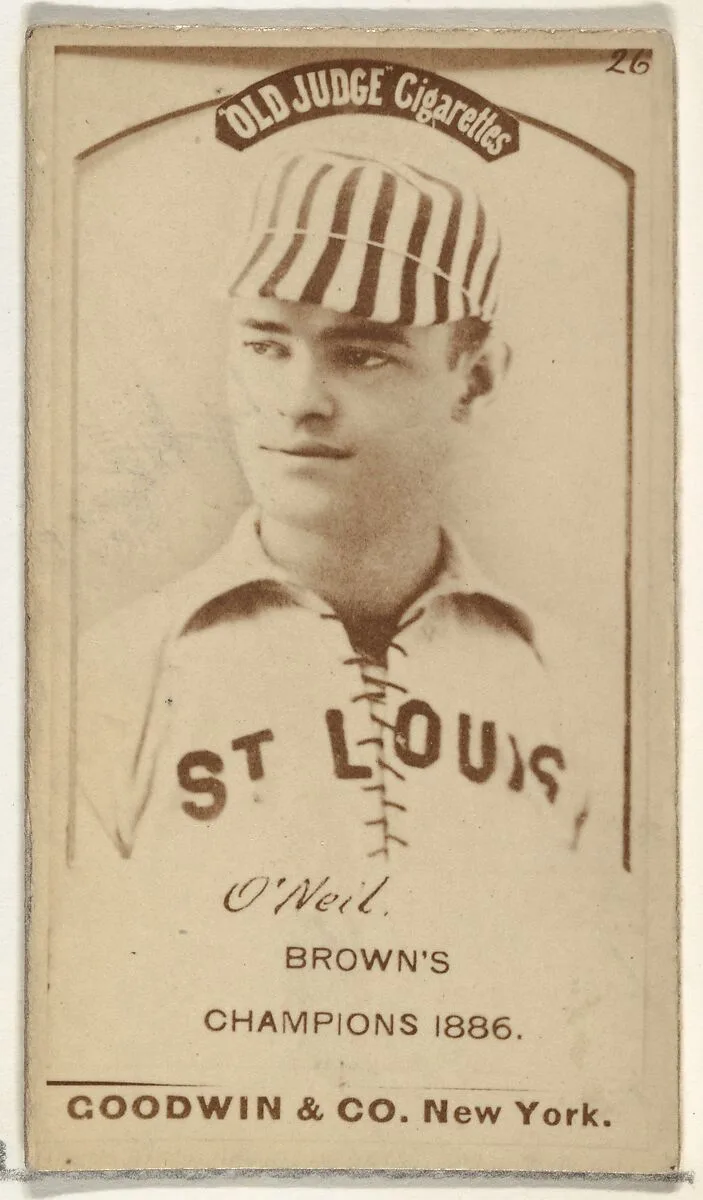 James Edward "Tip" O'Neill, Left Field, St. Louis Browns, from the Old Judge series (N172) for Old Judge Cigarettes — Goodwin & Company