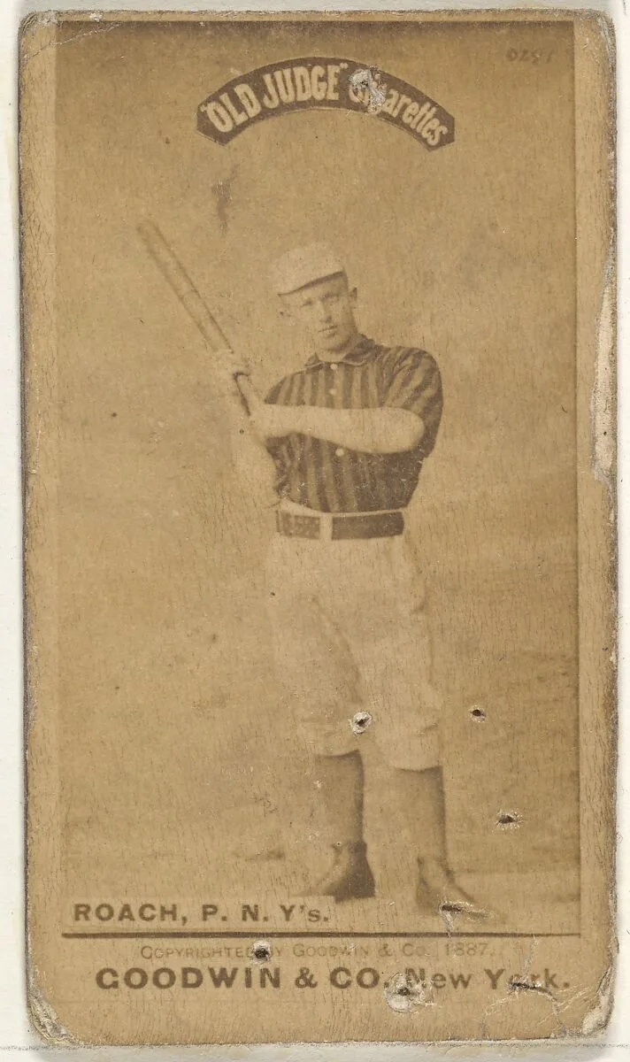 John F. Roach, Pitcher, New York, from the Old Judge series (N172) for Old Judge Cigarettes — Goodwin & Company