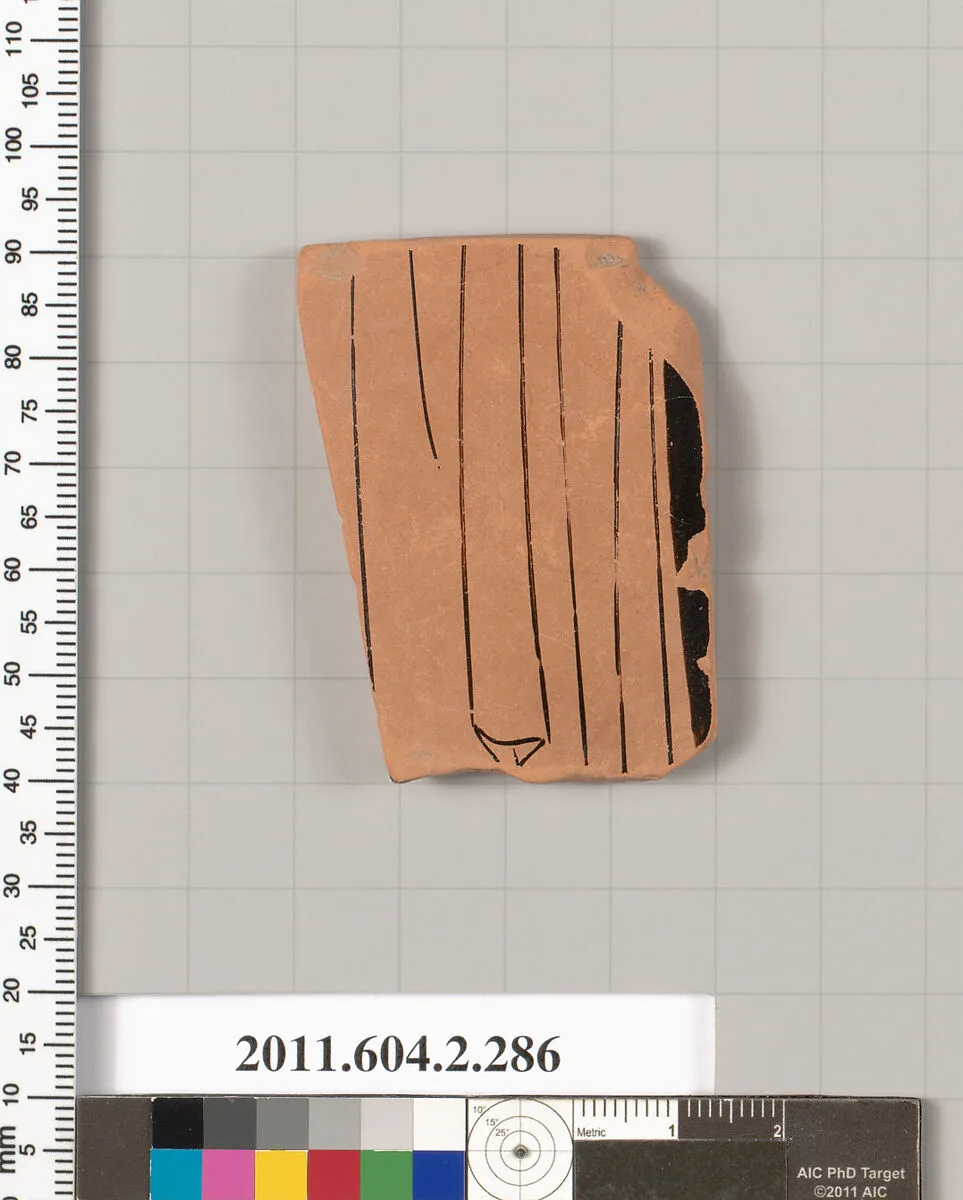 Terracotta fragment of a column-krater? (bowl for mixing wine and water) — Unknown