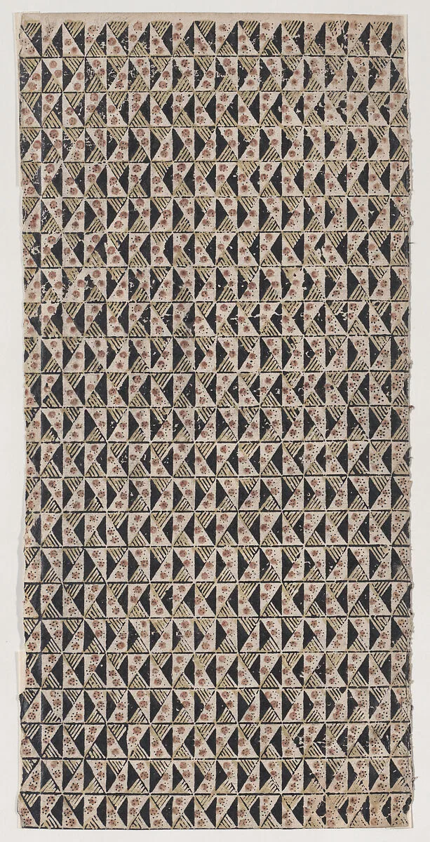 Sheet with pattern of triangles — Anonymous