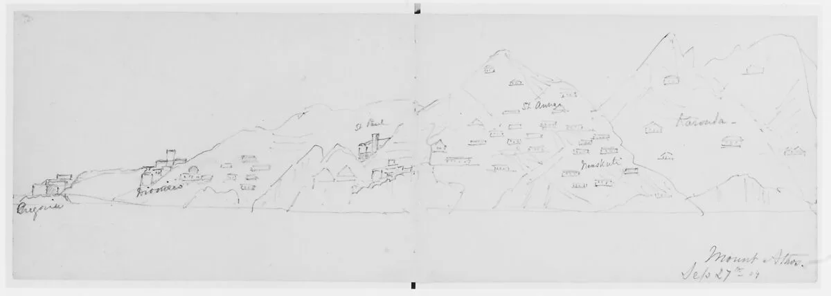 Mount Athos, 1904 (from Sketchbook) — Mary Newbold Sargent