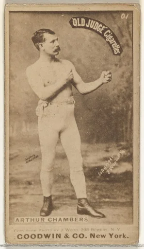 Arthur Chambers, from the Celebrities and Prizefighters series (N174) for Old Judge Cigarettes
