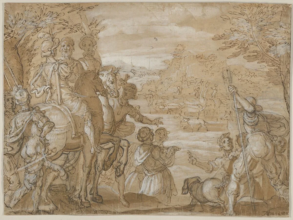 A Hunting Party — Anonymous, Italian, 17th century|Antonio Tempesta|Jan van der Straet, called Stradanus
