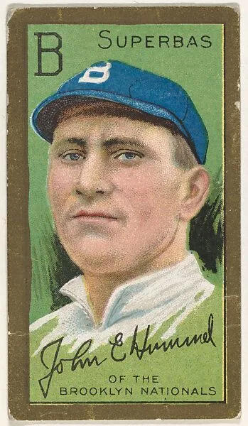 John E. Hummell, Brooklyn Superbas, National League, from the "Baseball Series" (Gold Borders) set (T205) issued by the American Tobacco Company — American Tobacco Company