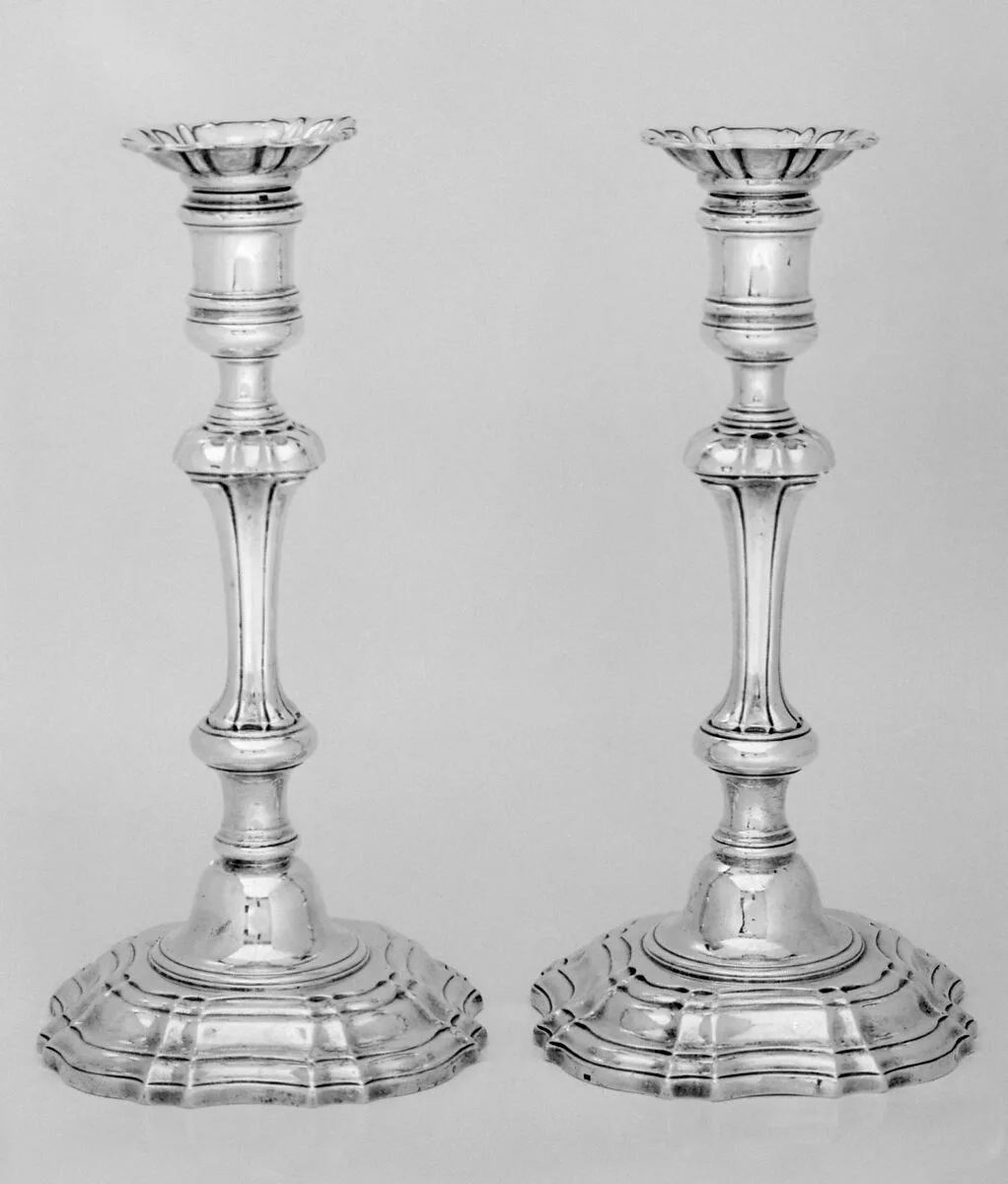 Pair of candlesticks — Bartholomew Stokes