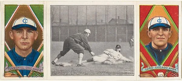 "Lord Catches His Man," Harry D. Lord and Lee Tannehill, from the series Hassan Triple Folders (T202) — Hassan Cigarettes