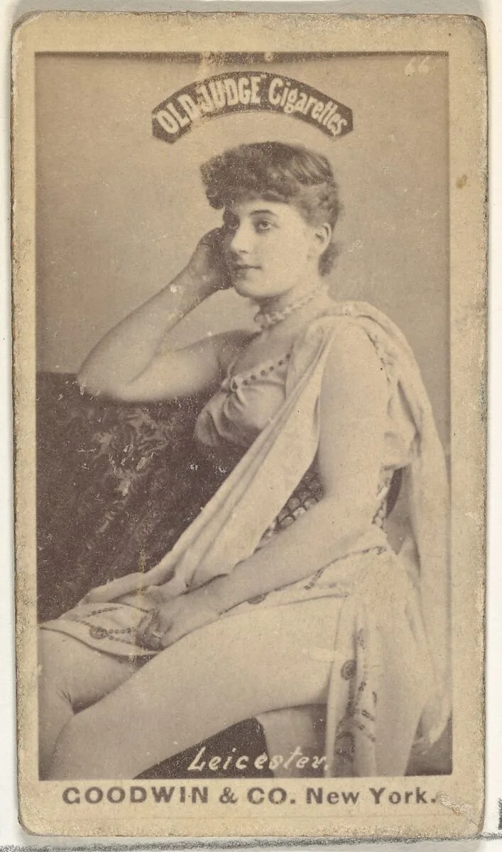 Leicester, from the Actors and Actresses series (N171) for Old Judge Cigarettes — Goodwin & Company