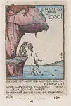 New Year's Wishes for 1930, with a fisherman releasing a bucket of fish into the water — Marcus Behmer