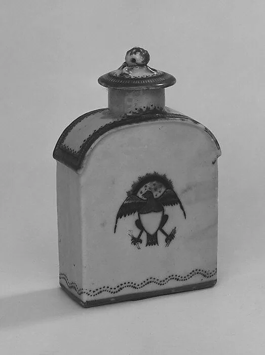 Tea caddy with cover (part of a service) — Unknown